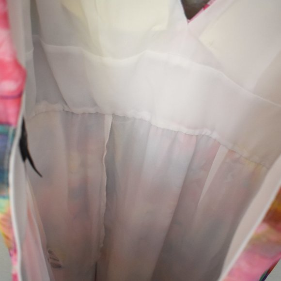 Aidan Mattox V Neck Printed Chiffon Maxi Dress - Picture 13 of 13